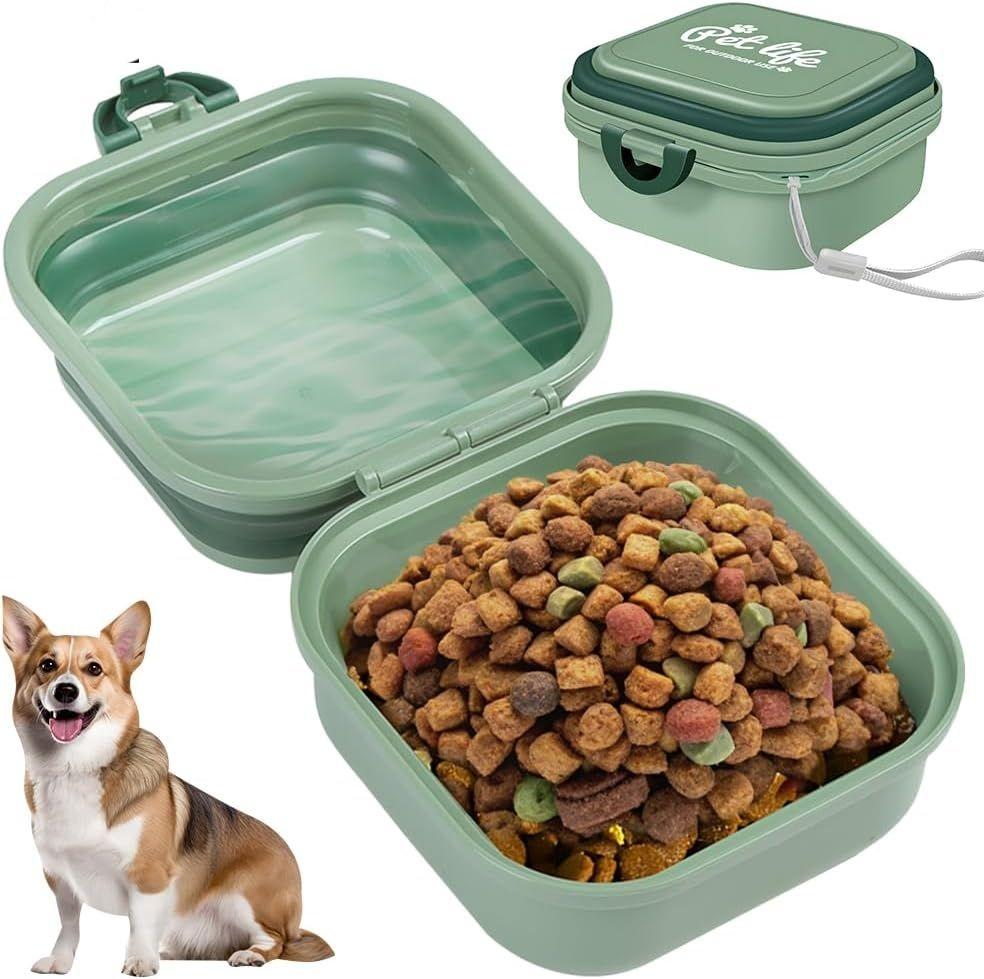 Складные миски для домашних животных 2 в 1, подходят для собак и кошек, портативные миски для собак для путешествий на открытом воздухе, 400 мл