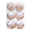 6Pcs/Box Electroplated Painted Ball Christmas Tree Ornament Plastic New Year Christmas Gifts Boxes Pendant Pendant