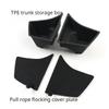 2x Car Trunk Side Storage Box Garbage Bins Organizer Flocking Mat Partition Board Stowing Tidying Compatible for