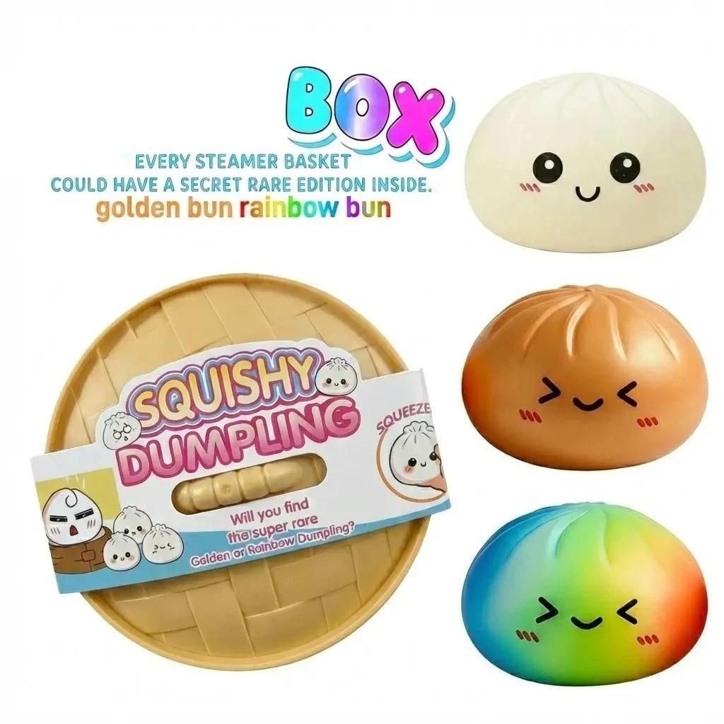 Novo Bolinho de Glitter Bolinho de Glitter Squishy com Caixa Bolinhos Brinquedo Sensorial de Apertar para Alívio do Estresse