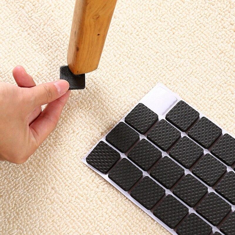 Tappeto nero autoadesivo per gambe per mobili Protezioni per pavimenti antigraffio Coprigambe per tavoli per sedie Tappi antiscivolo per gambe per sedie per mobili