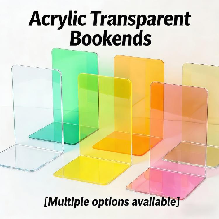 Acrylic Books Holders Table Picture Album Holders for Displaying Books Books Stand, Elegant Design Bookends Bookshelfs