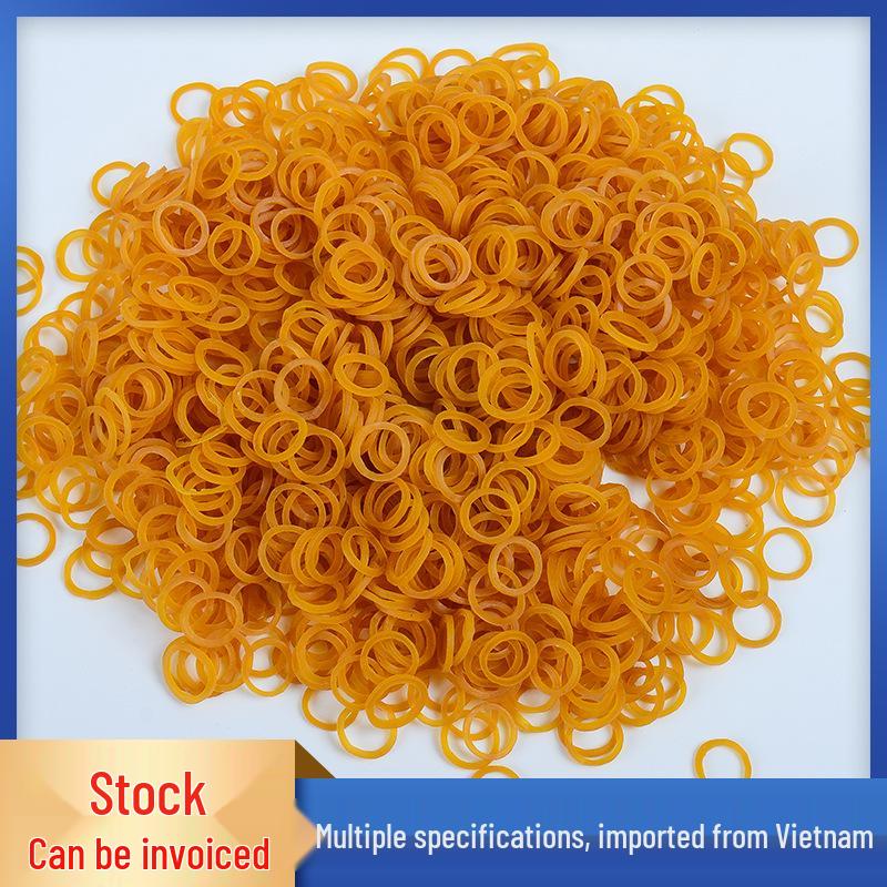 Cowhide Rubber Band - 1cm Outer Diameter Yellow Leather Rings for Tying Vegetables and Bundling Money