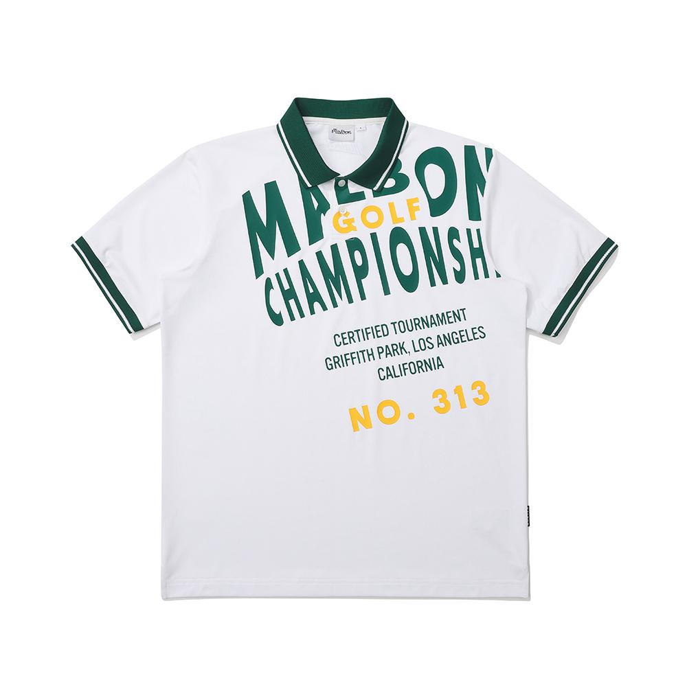 MALBON GOLF Malbon Championship Polo Shirt White (Man)