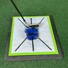 Foldable Golf Hitting Mat Swing Training Aid Golf Practice Exerciser Bead Display Track Beginner Training Trace Detection Pad