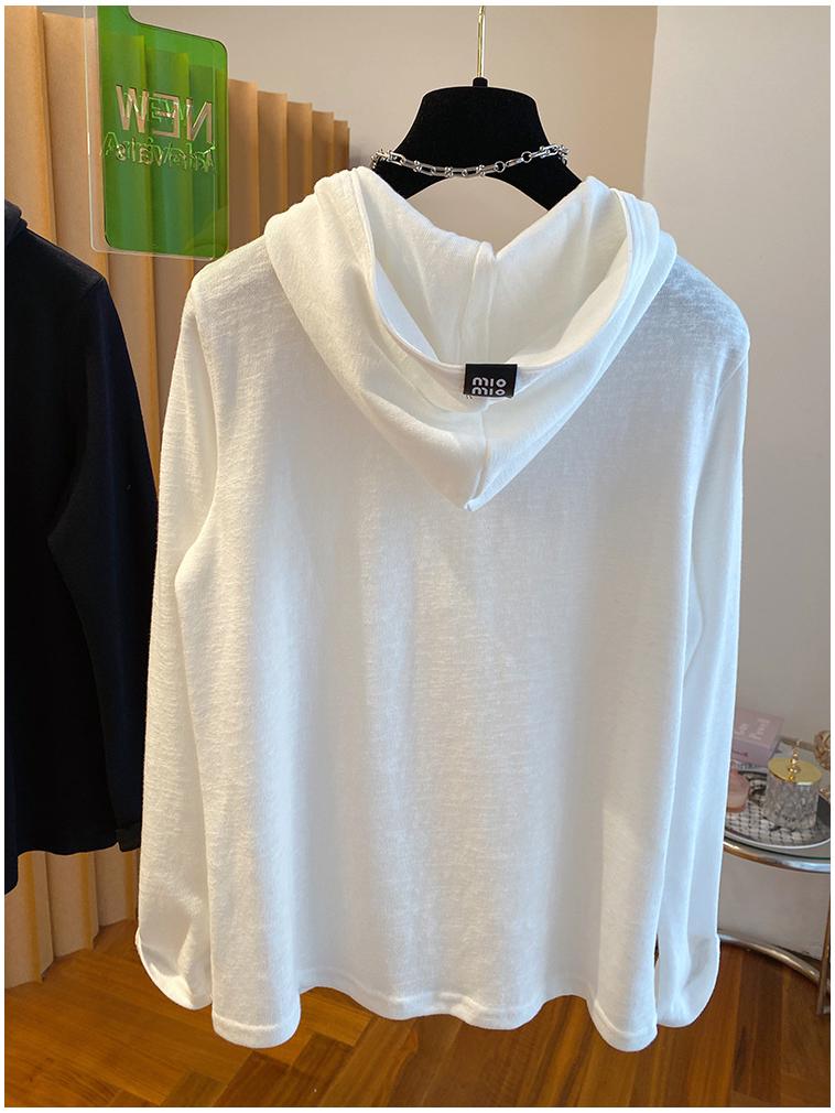 Autumn/Winter Women's Half-Zip Hooded Long-Sleeve Casual Top