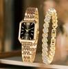 Women'S Watch Fashion Watch Women'S Quartz Watch Simple Scale Women'S Two-Piece Watch