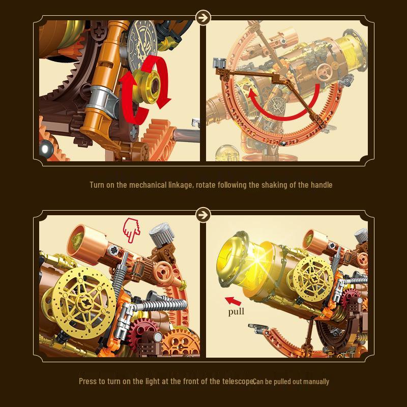 Jie Xing 9242 Creative Punk Telescope Building Blocks - Educational Toy for Kids