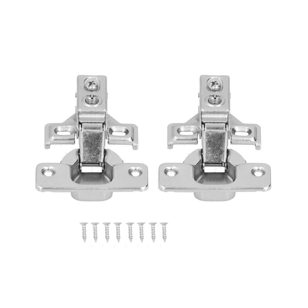 2Set Short Arm Door Hinge with Screws 90‑105 Degrees  American Hydraulic Damping Hinge for Cabinet Cupboard