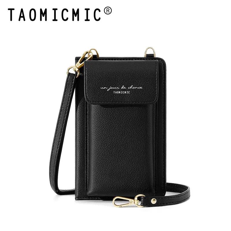Elegant Double-layer Leather Mobile Phone Bag, Large-capacity High-end Women's Crossbody Messenger Commuting Purse Pouch