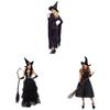 Womens Halloween Outfit Witch Cosplay Enchantress Costume Sleeveless Fancy Dress