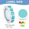 1000Pcs Colored Dot Stickers Color Coding Labels Blank Circle Stickers Adhesive Round Price Stickers for Office 12.7mm 19mm 25mm