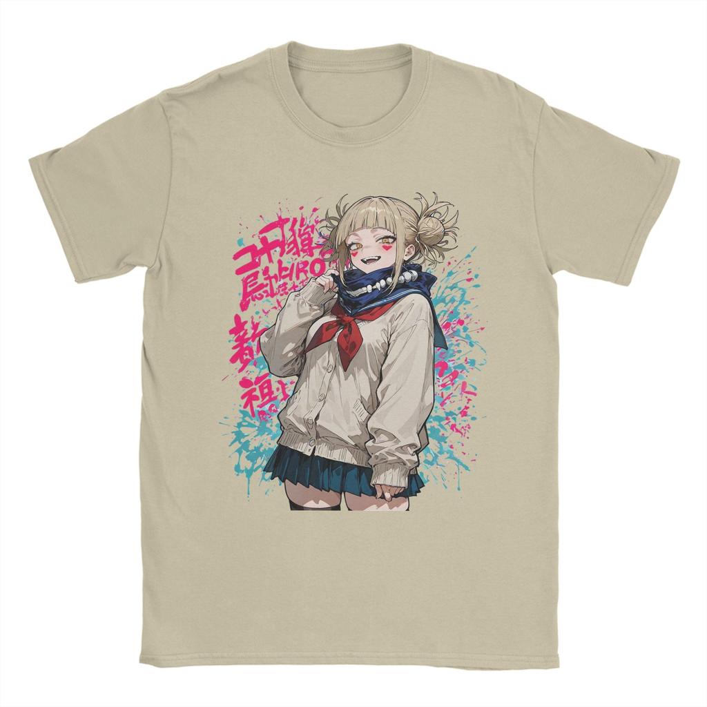Himiko Toga My Hero Academia Trending TShirts Sweet Smile 100 Cotton Tshirt for Male Awesome Big Size Short Sleeve Clothes