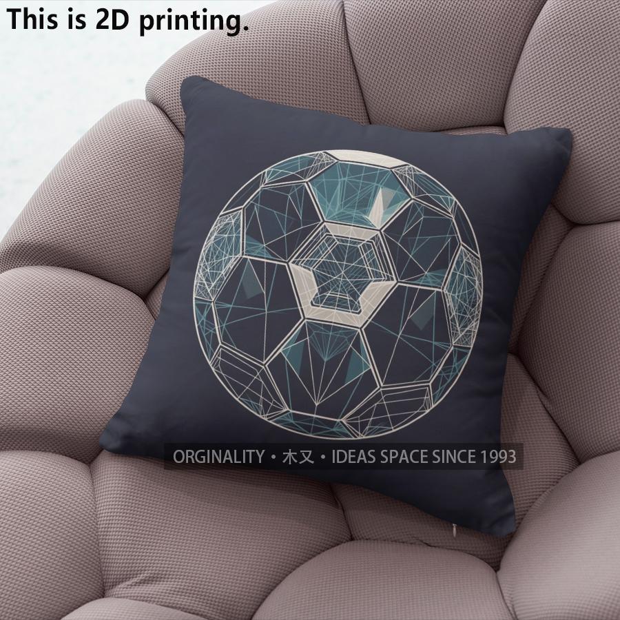 Geometric Soccer Sport Throw Pillow Covers Pattern Cushion Cover Suitable For Sofa Bedroom Car Pillow Cover