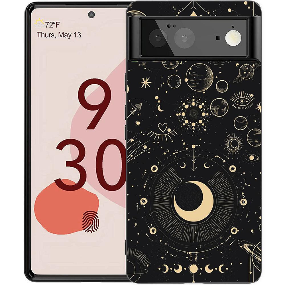 Suns Moons Clouds Astrological Phone Case Cover for Google Pixel 8 7 6 7A 6A Pro 5G Shockproof Silicone 9 Pro XL 8 Pro 5G Shell