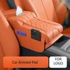 Car Armrest Pad For JAECOO 6 J6 Chery iCAR 03 2024 2025 Car Armrest Box Height Increase Leather Protective Cover Storage Bag