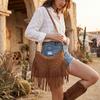 Korean Suede Crossbody Bag Bohemian Style Ethnic Style Handbag Sweet Tassel Shoulder Bag  Girls