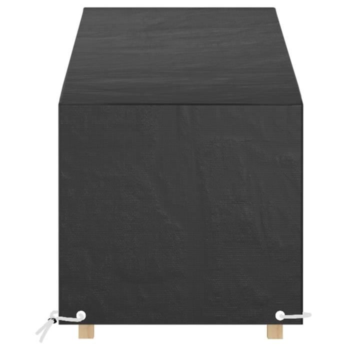 VidaXL Housses pour chaise longue 2 pcs 12 œillets 200x65x35-60 cm PE 3155395