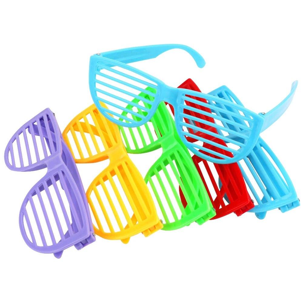 12Pcs Kids Birthday Prom Party Favors Blinds Cute Glasses Easter Christmas Halloween Carnival Party Gift Supplies Pinata Fillers