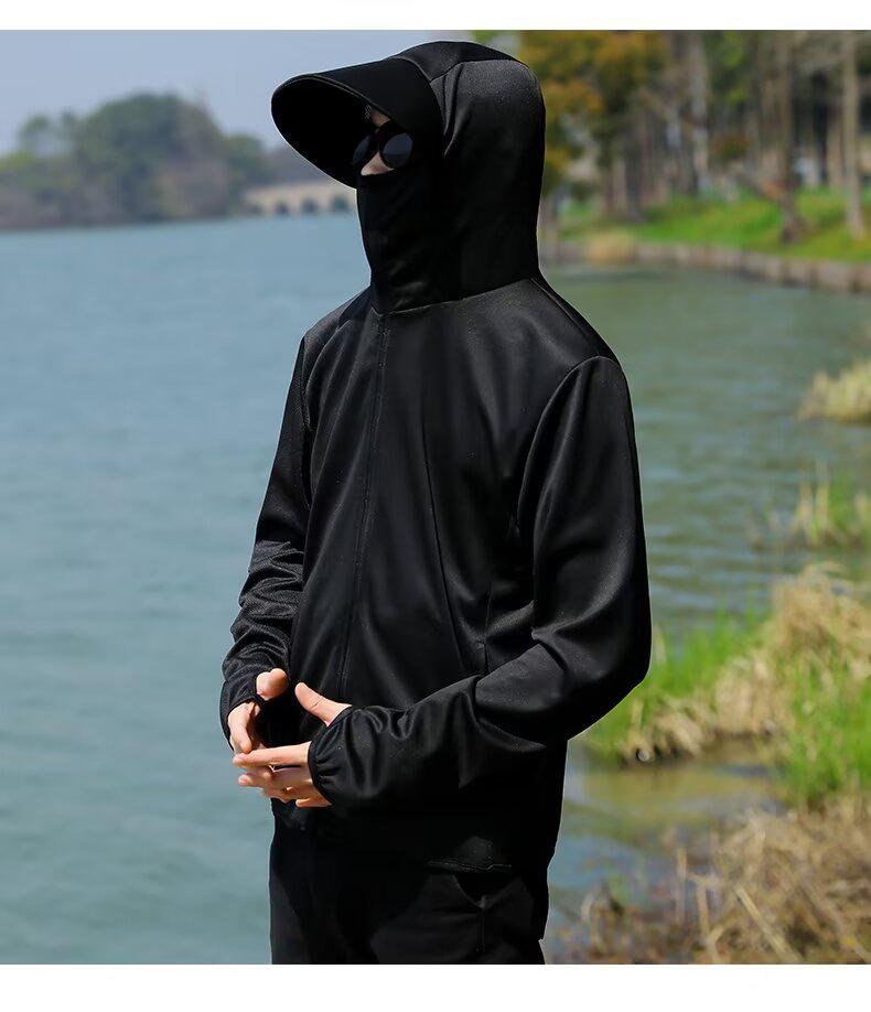Unisex Ice Silk Cooling Sun Protection Lightweight Quick-Dry Sportswear for Outdoor Fishing