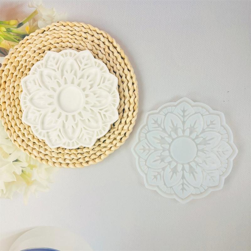 Gypsum Candlestick Silicone Mold Candle Base Mould Sunflower Candle Holder Molds Ornaments Home Decorations Mould
