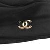 Excellent CHANEL Hat COCO MarkMetal Turban Black Silk Women Used