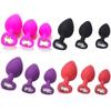 Mini inimă netedă silicon anal dop anal unisex sex dop 4 culori diferite jucărie adultă pentru bărbați/femei anal trainer cupluri