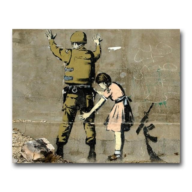 Banksy Painting "Girls and Balloons" Canvas Painting Fashion Home Decor Poster Print Wall Art Picture For Living Room Decoration