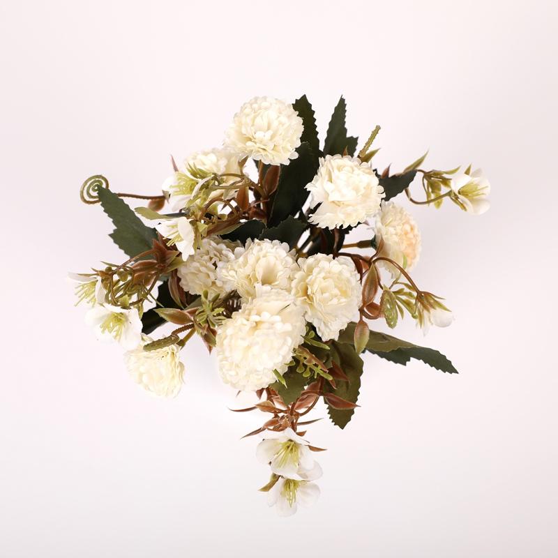 1/ 3 Pieces Flower Head 3Cm Artificial Hydrangea Bouquet Wedding Home Decoration Accessories Diy Box Holding Flowers Arrangement