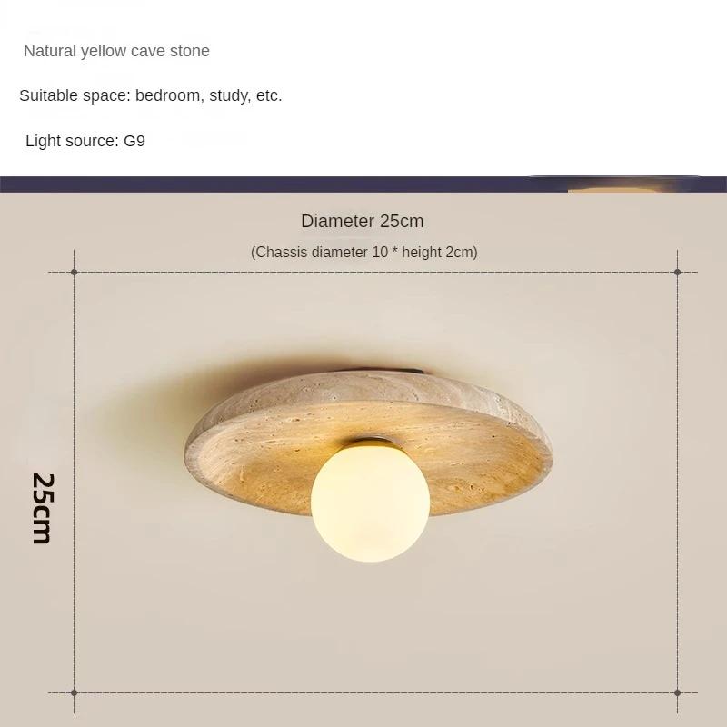 Modern luxury natural yellow cave stone LED wall lamp living room background wall bedroom corridor home decoration lighting G9