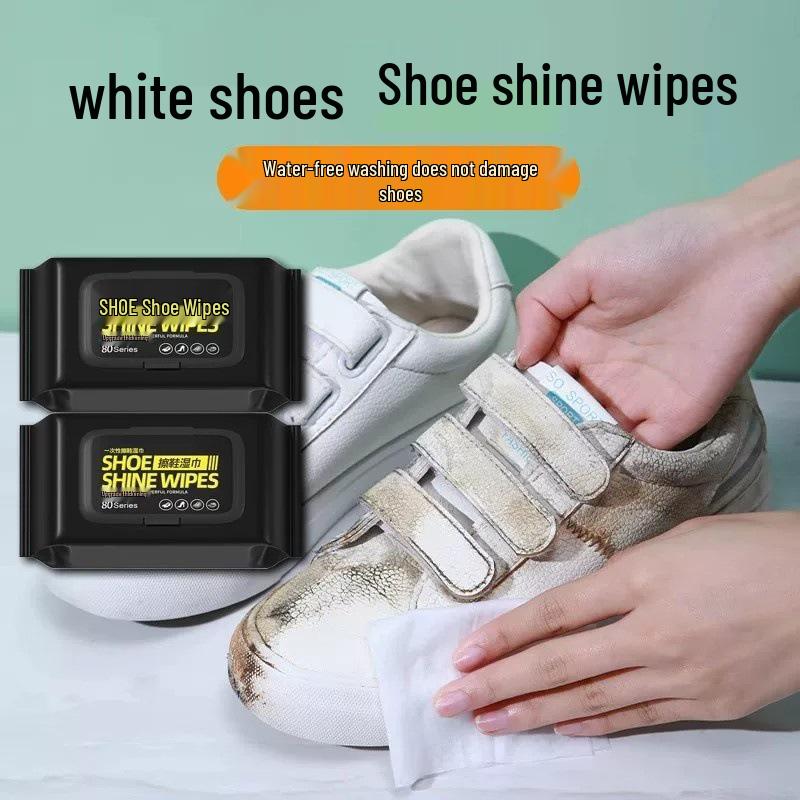 Enhanced Disposable Shoe Wipes for White Shoes - Cleans and Shines Without Water