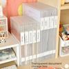 Plastic Document Organizer Organized Clear Square Shape Storage Box Organizing Box With Buckles Certificate File Storage Case