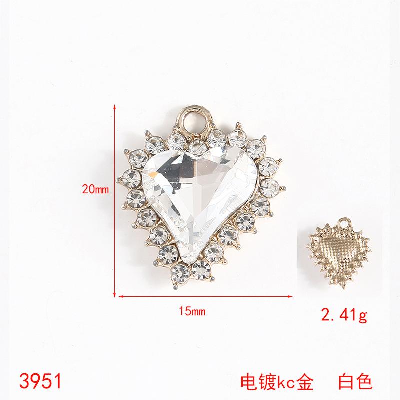 Taoxin Crystal Gemstone Pendant Electroplating Simple Fashion Jewelry Accessories DIY Necklace Pendant Alloy Jewelry