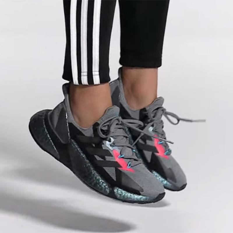 adidas X9000l4 Abrasion Resistant Abrasion Resistant Low Top Running Shoes Gray Black Teenagers FW9296
