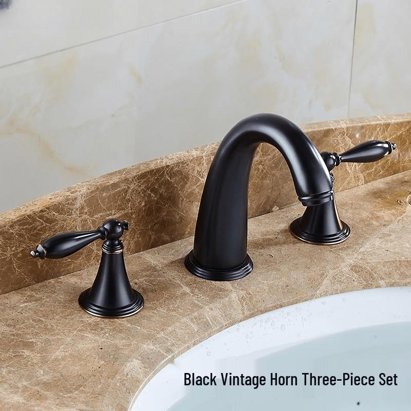 Yuanbin Yanno Antique Copper Black Gold Basin Faucet