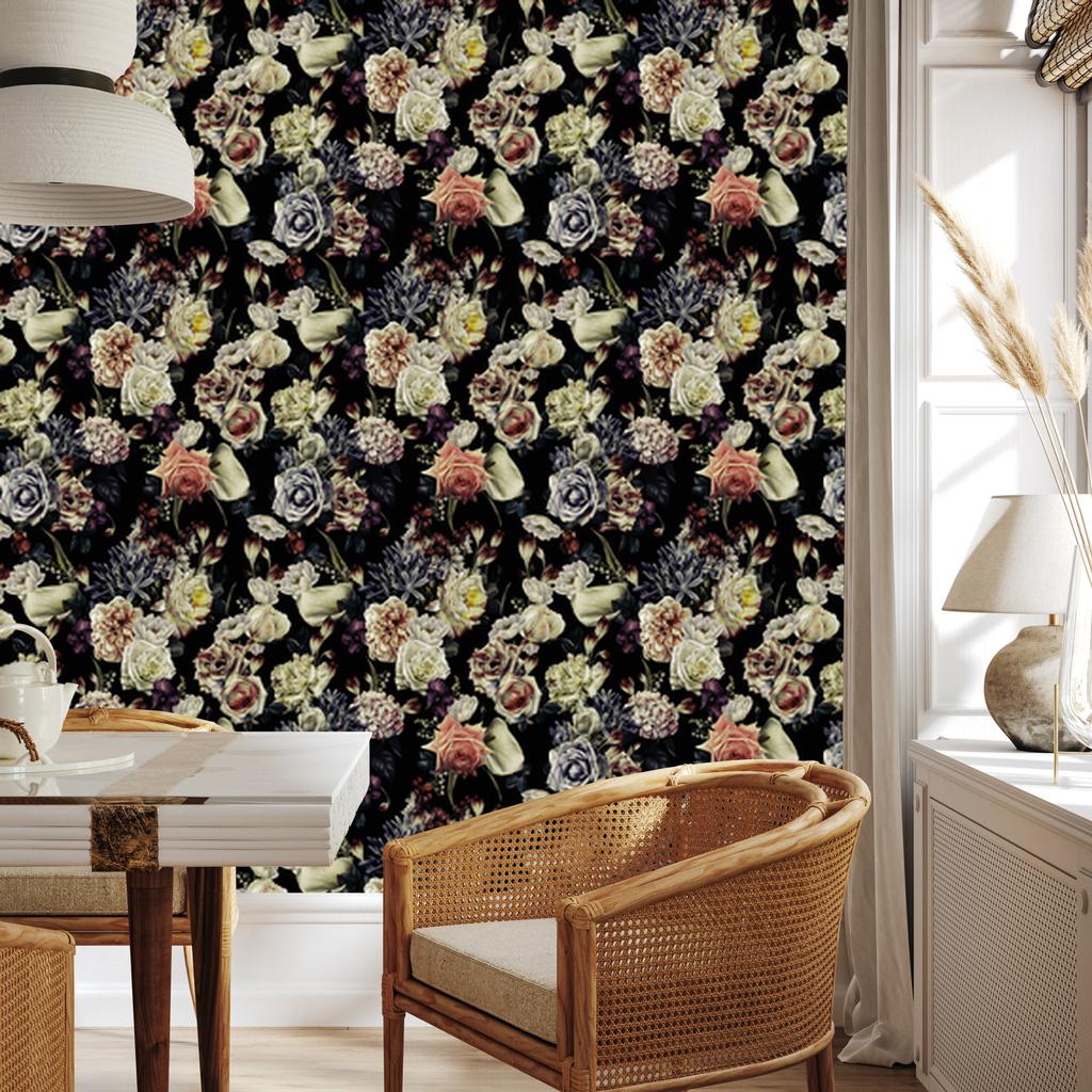 Dark Rose Wallpaper for Living Room and Bedroom 50x1000