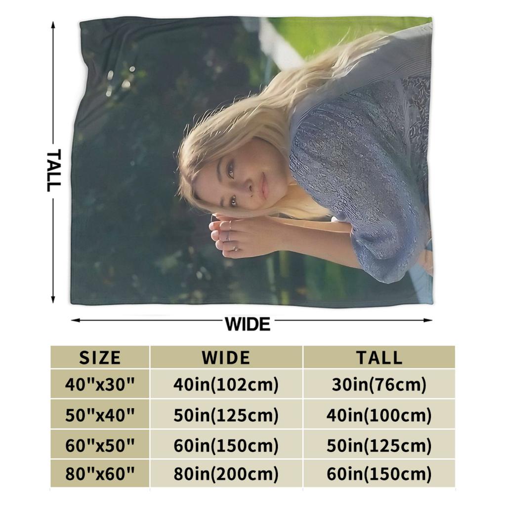 Super Soft Throw Blanket Travel Office Madelyn Cline Beautiful Actress Poster Blanket Flannel For Outdoor Trend Sofa Bed Cover