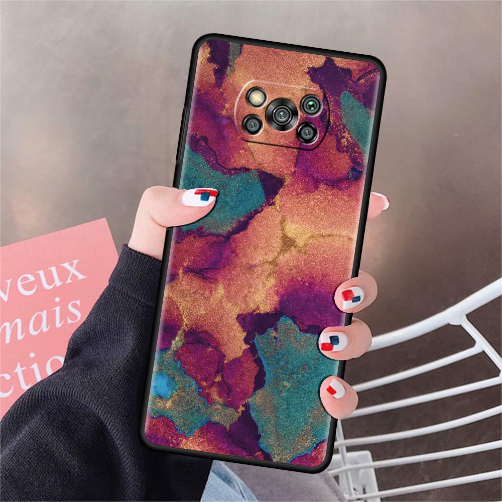 Husă Pentru Xiaomi Mi Poco X3 NFC X4 Pro F3 F4 GT M4 M3 F1 C40 11 Lite 11T Silicon Moale Funda Acoperire Telefon Marmură Artă Estetică
