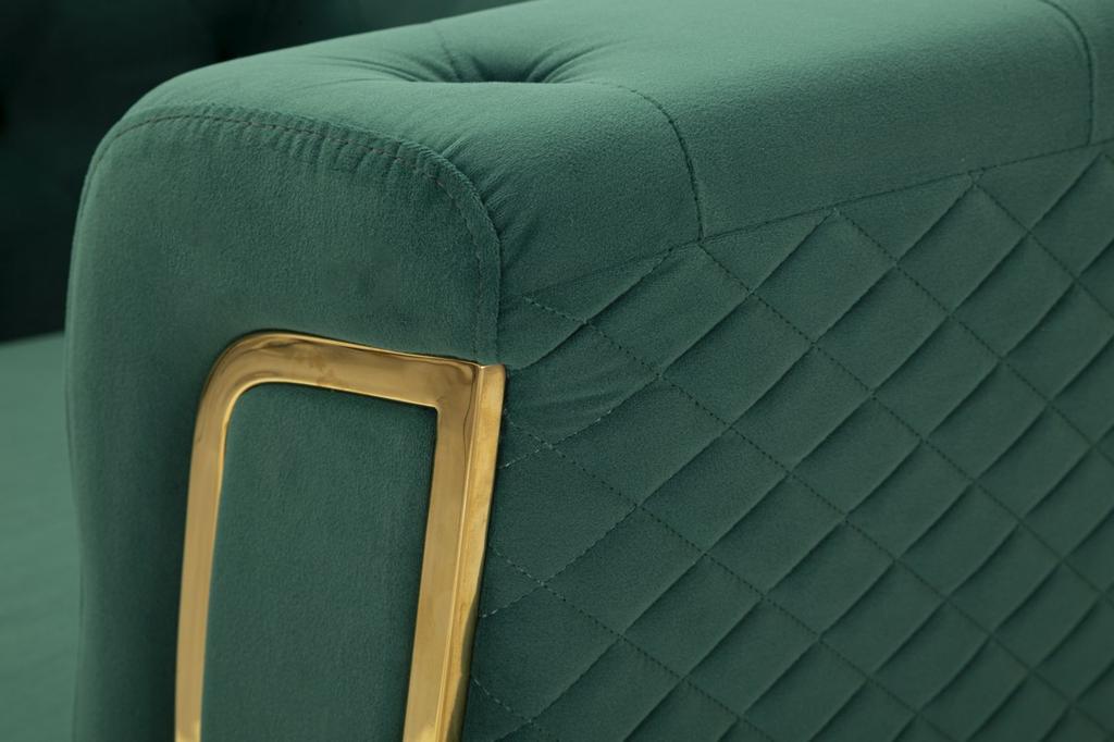 Armchair Emy Green With Cushion  Cm 104X83X76