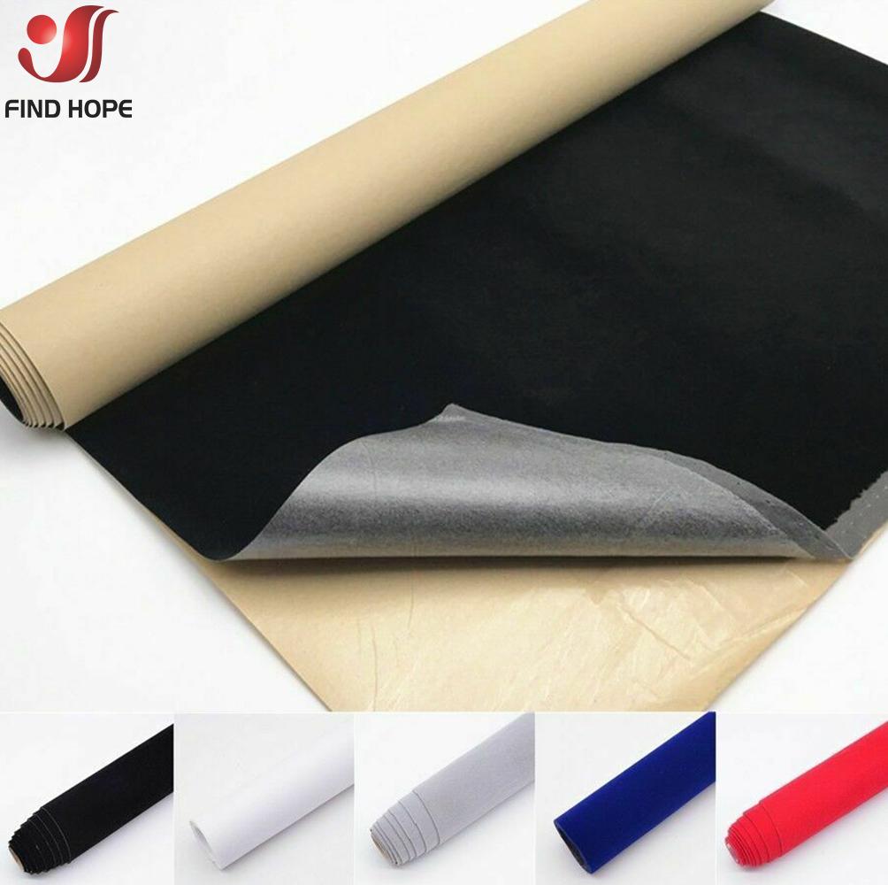40cm X 145cm Self Adhesive Velvet Flock Contact Paper Liner for Jewelry Drawer Craft Fabric Peel Stick Wallpaper MultiColor DIY