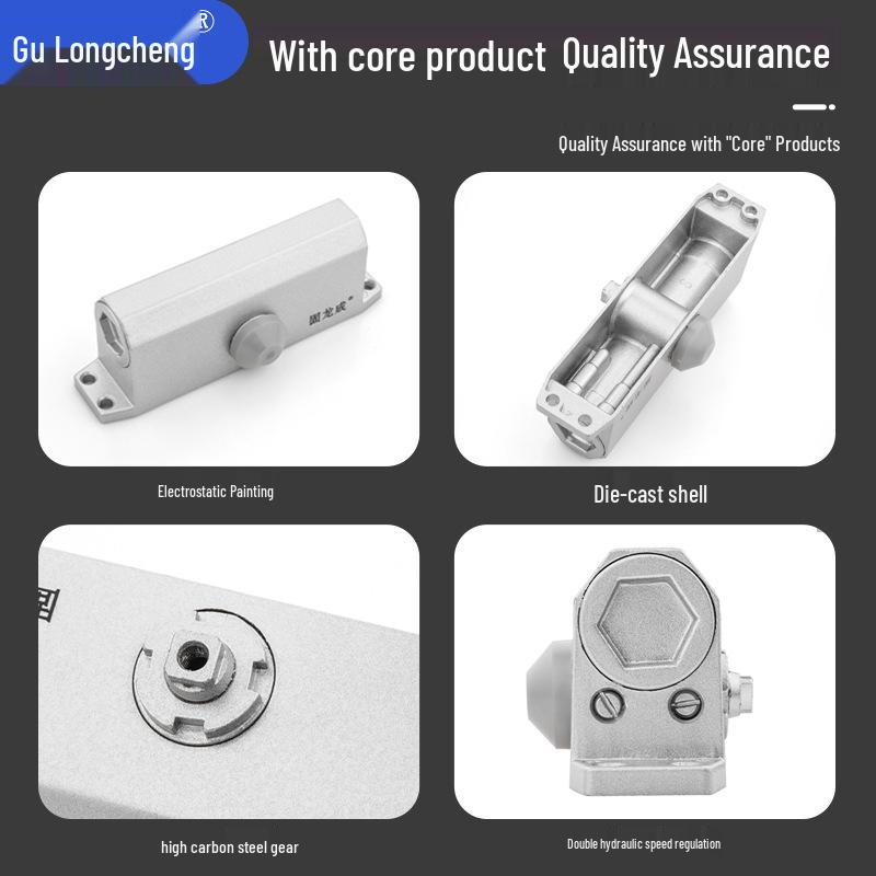 Hydraulic Silent Fireproof Automatic Door Closer with Non-Positioning Push-Pull Mechanism