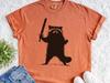 Vintage Raccoon Sword Shirt – Raccoon Silhouette Tee, Funny Raccoon with Sword, Weird Animal Lover Gift, Retro Goth Racoon Graphic Tee