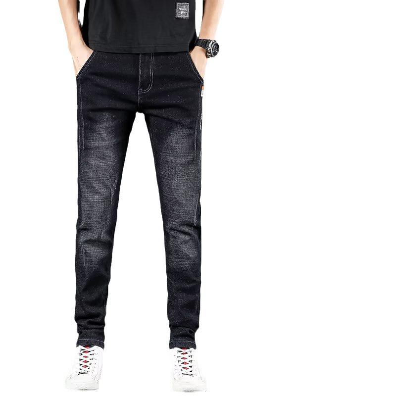 Men's Korean Slim Fit Stretch Jeans - Trendy Casual Summer Long Pants