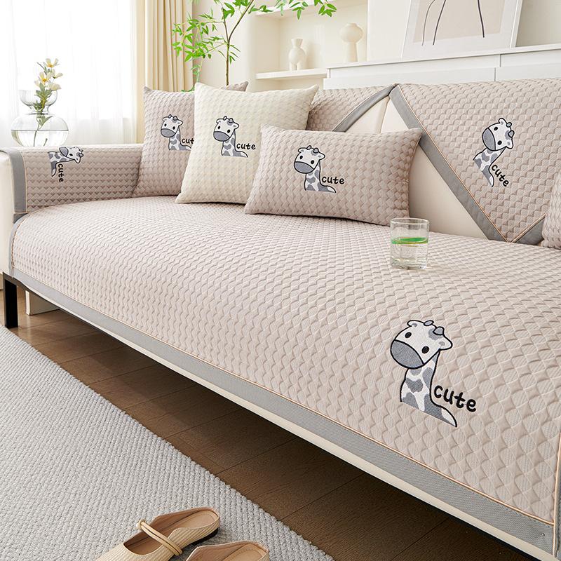 Ice Silk Sofa Cover Summer Universal Non-slip Sofa Mat Cool Feeling Mat Cushion Sofa Towel Couch Slipcovers for Living Room Home