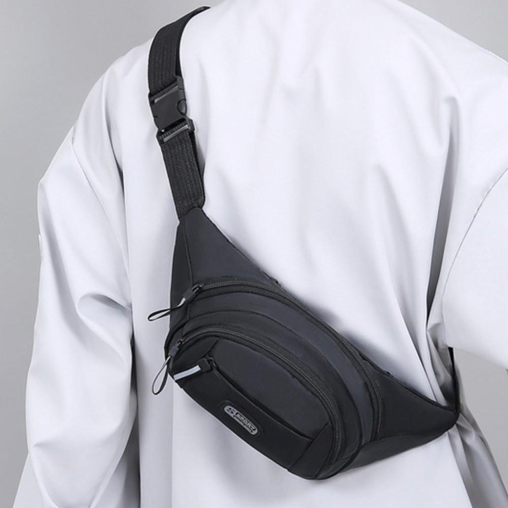 Large Capacity Mobile Waist Bag Wear-resistant Sports Walking Bag Fashion Men Chest Bag  Riding