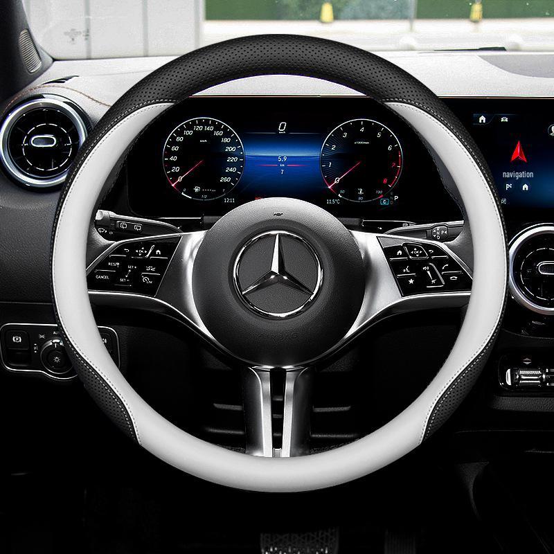 

Чехол на руль Mercedes-Benz GLA/GLB/EQA/EQB, Натуральная кожа Наппа, Ультратонкий, Противоскользящий, Влагоотводящий. 38cm белый