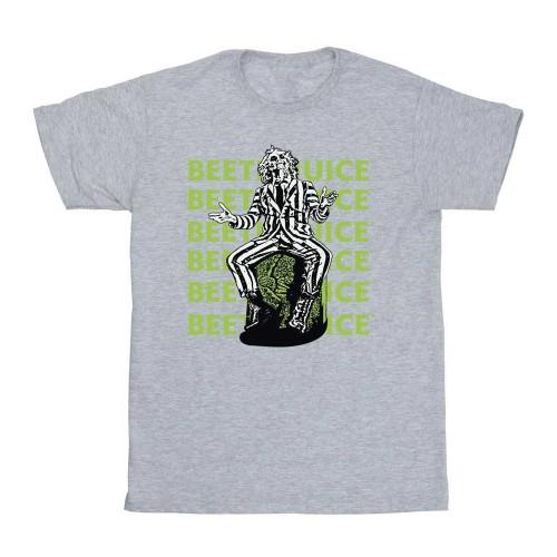 Beetlejuice Boys Pose Repeat Logo T-Shirt