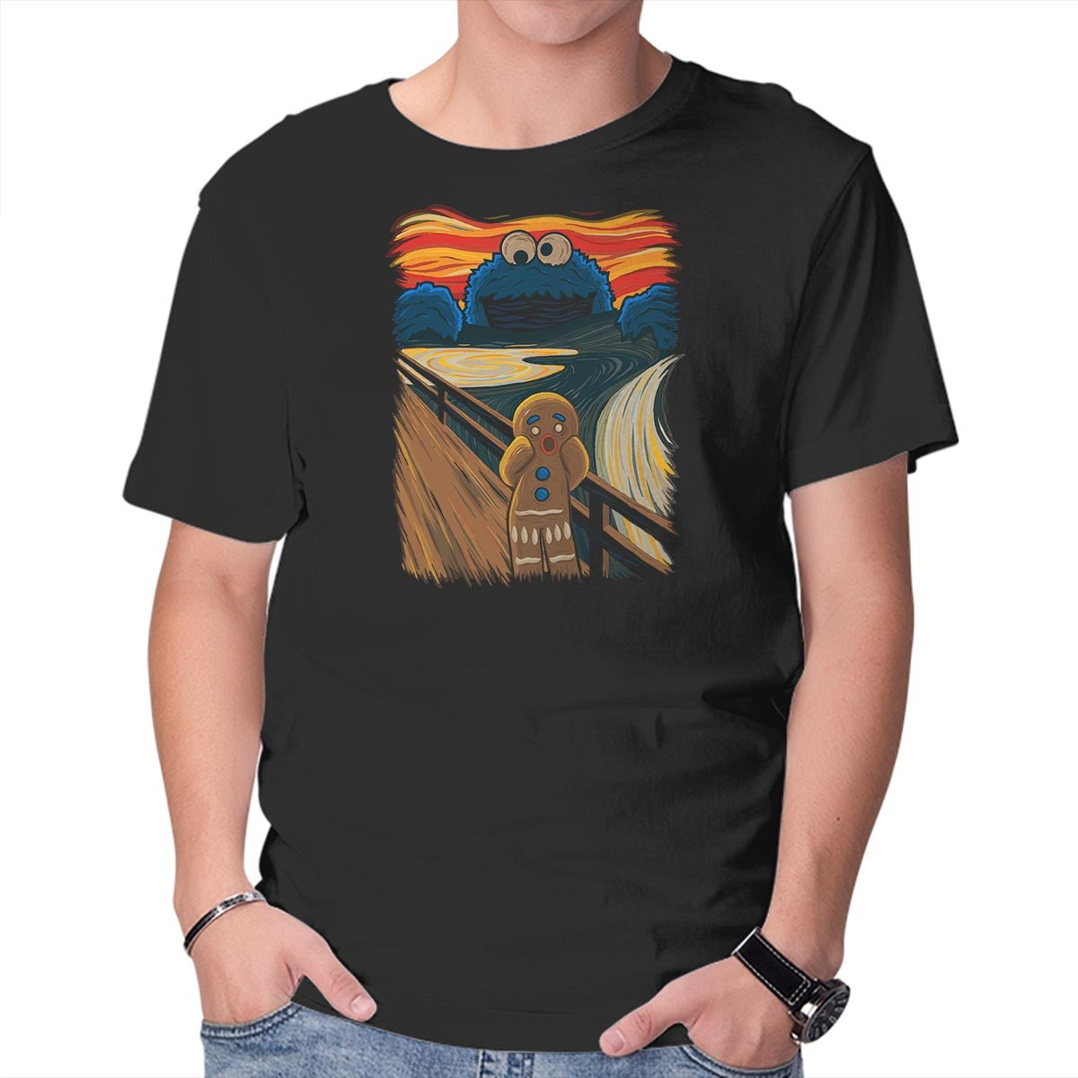 Unisex Crew Neck T-Shirt The Cookie Muncher Graphic Short Sleeve Casual Tee XXXXL