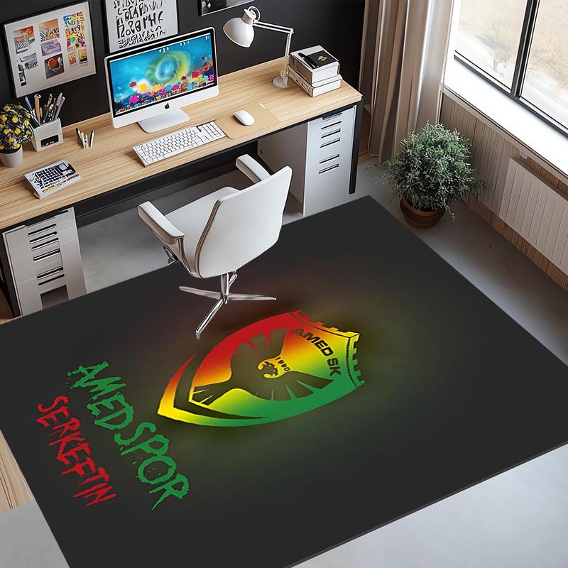 Amed SK Pattern Rug, Indoor/Outdoor Mat, for Picnic, Gameroom, Bedroom, Office, Living Room, Home Decor Carpet, Birthday Gift