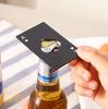 1PC Multifunction Credit Card Bottle Opener Beer Bottle Picker Opener Poker Creative Pocket Metal Black Peach A Stainless Steel